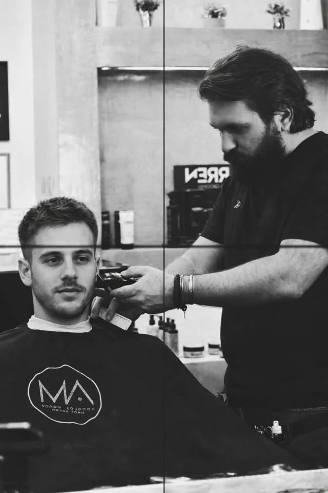 Barber at work